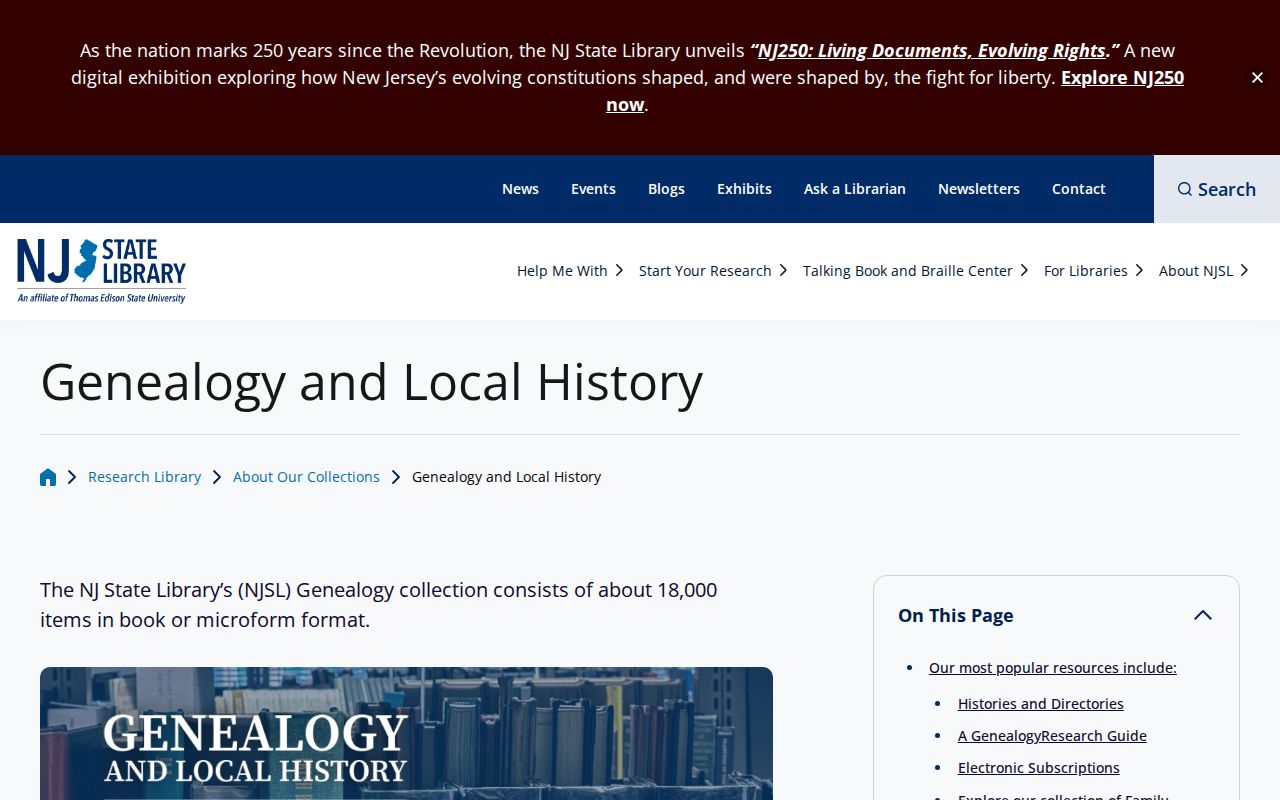 Long Branch city directory research at the New Jersey State Library genealogy page